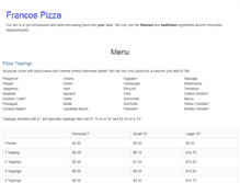 Tablet Screenshot of francospizza1.com